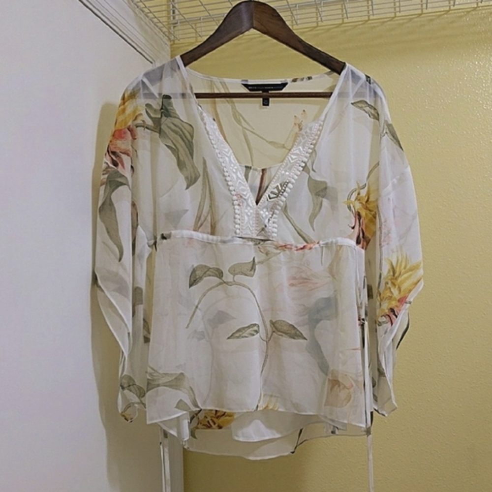 WHBM‎ 2-Piece Chiffon Tank & Cover - Sz XXS